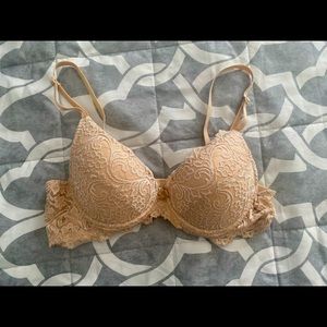 Nude lace bra
